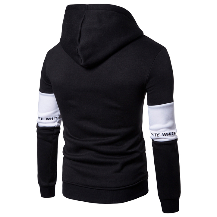 Men's New Arrival European Code Casual Hoodie Sweater Men's Korean Sleeve Splicing Turtleneck Jacket