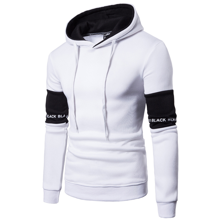 Men's New Arrival European Code Casual Hoodie Sweater Men's Korean Sleeve Splicing Turtleneck Jacket
