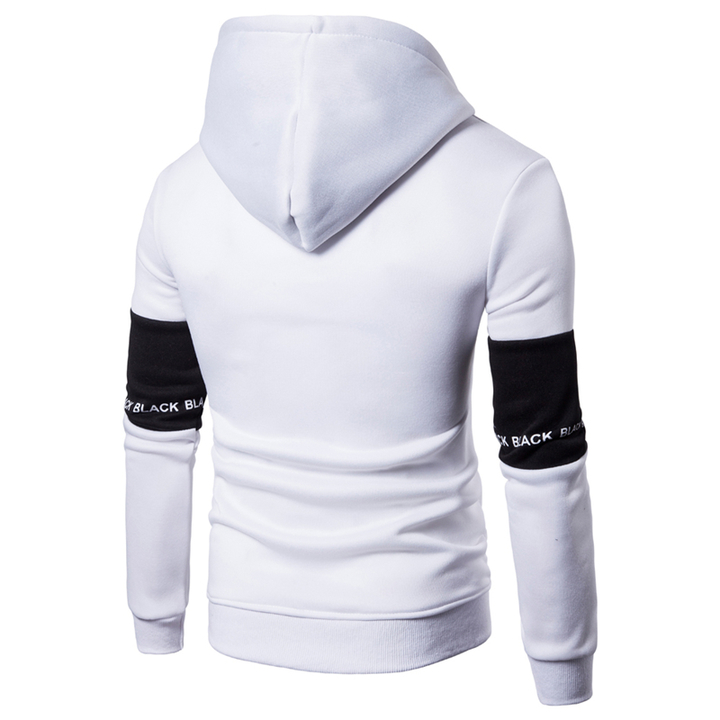 Men's New Arrival European Code Casual Hoodie Sweater Men's Korean Sleeve Splicing Turtleneck Jacket