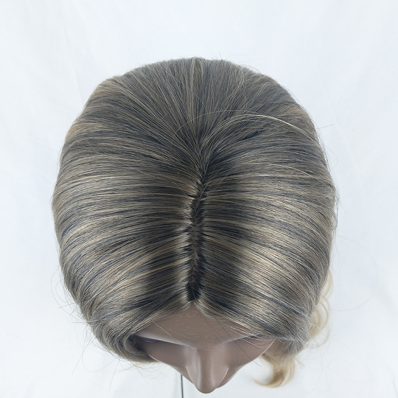 Europe and America Popular ladies long curly hair gradient wigs