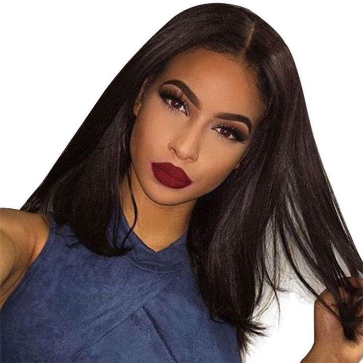 Best selling Bobo short straight wigs centre parting bangs ladies fashion wig