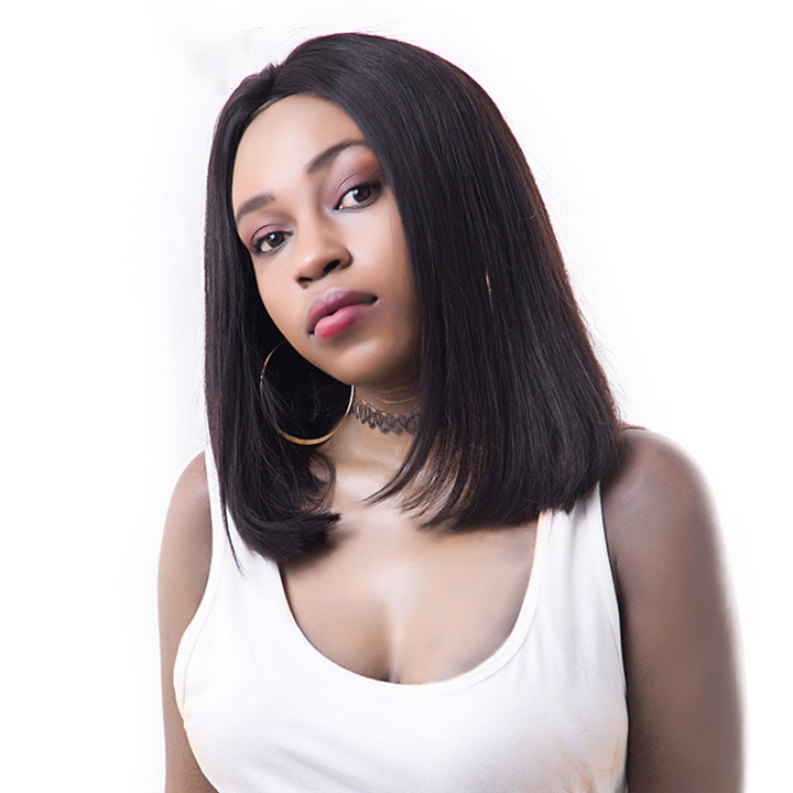 Best selling Bobo short straight wigs centre parting bangs ladies fashion wig