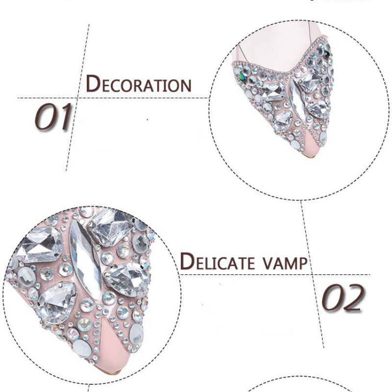 Water drill single shoes women's flat sole pointed head butterfly color drill shallow mouth shoes