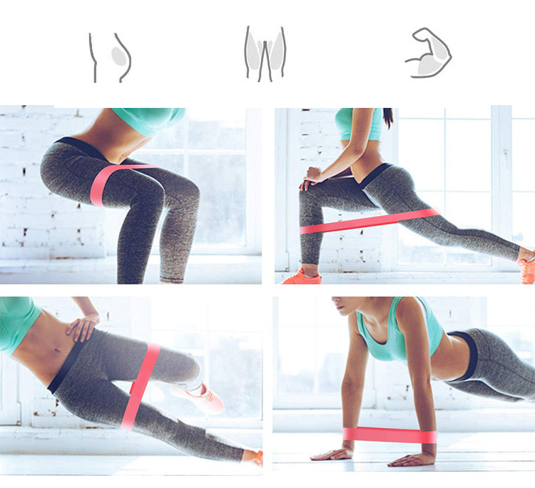 Portable Fitness Workout Equipment Rubber Resistance Bands Yoga Gym Elastic Gum Exercise Bands