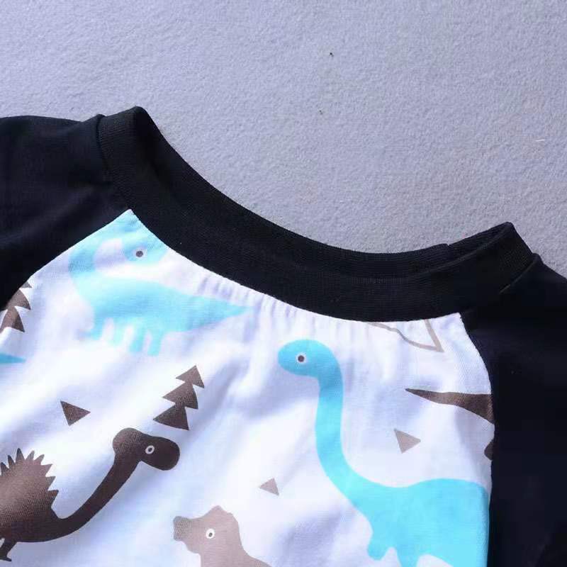 D-baby Kids Boys Set Dinosaur Short-sleeved T-shirt + pants Set Children's clothing