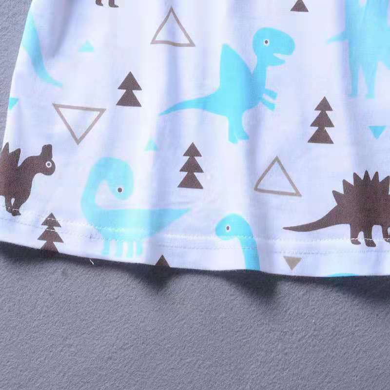 D-baby Kids Boys Set Dinosaur Short-sleeved T-shirt + pants Set Children's clothing