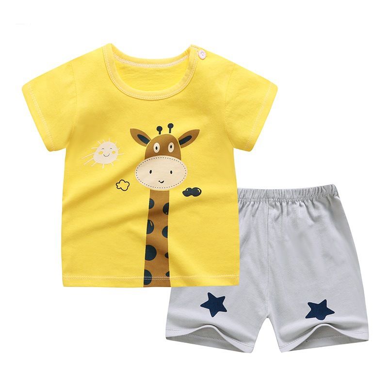D-baby Kids Boy Toddler Shirt Top+Shorts Overalls Set Outfit