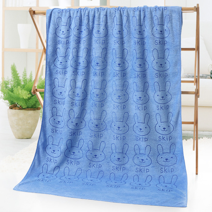 MIBO Popular Style Fiber Bath Towel Cartoon Water Absorption Printing Large Bath Towel