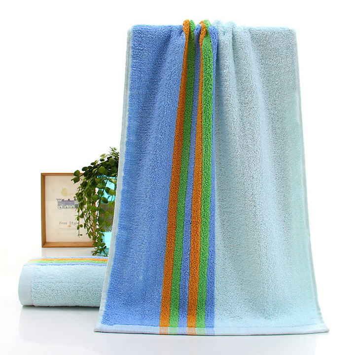 MIBO 【BUY 1 GET 3】 Pure Cotton Element Color Striped Thick Towel Gift Face Towel