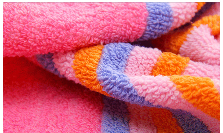MIBO 【BUY 1 GET 3】 Pure Cotton Element Color Striped Thick Towel Gift Face Towel