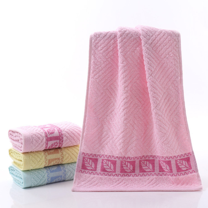 MIBO Pure Cotton Jacquard Leaves Towel Face Towel Gift Washing Towel