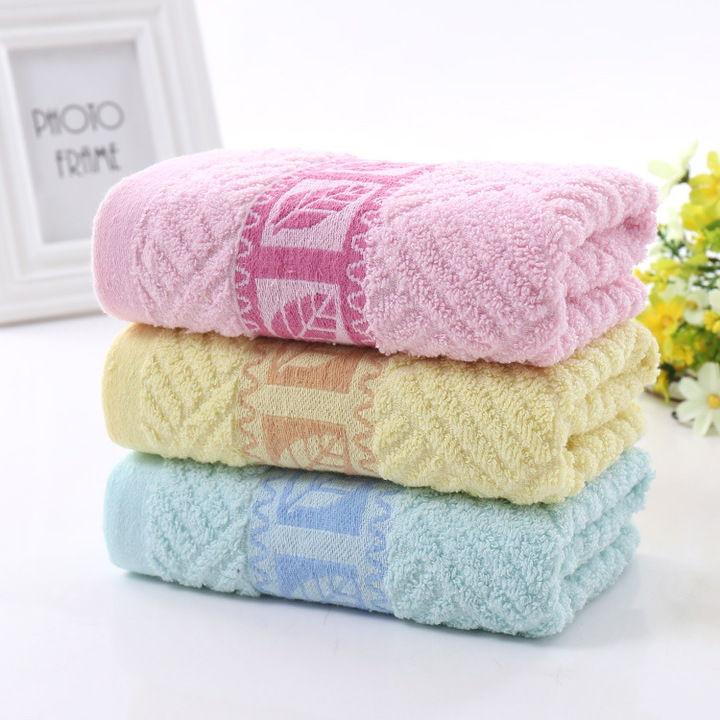 MIBO Pure Cotton Jacquard Leaves Towel Face Towel Gift Washing Towel