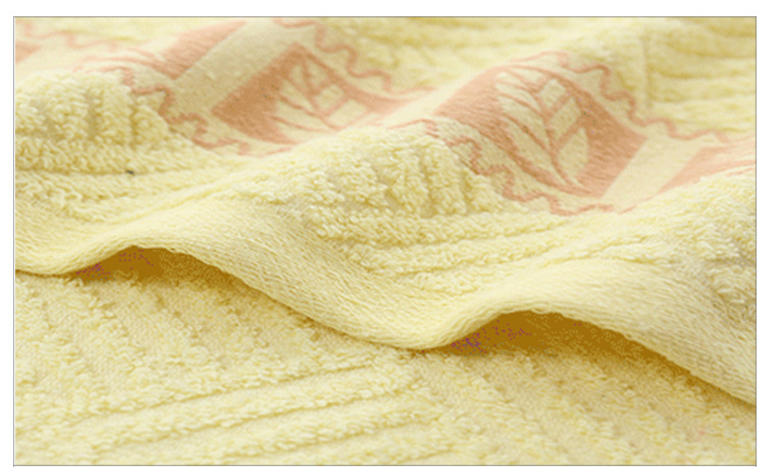 MIBO Pure Cotton Jacquard Leaves Towel Face Towel Gift Washing Towel