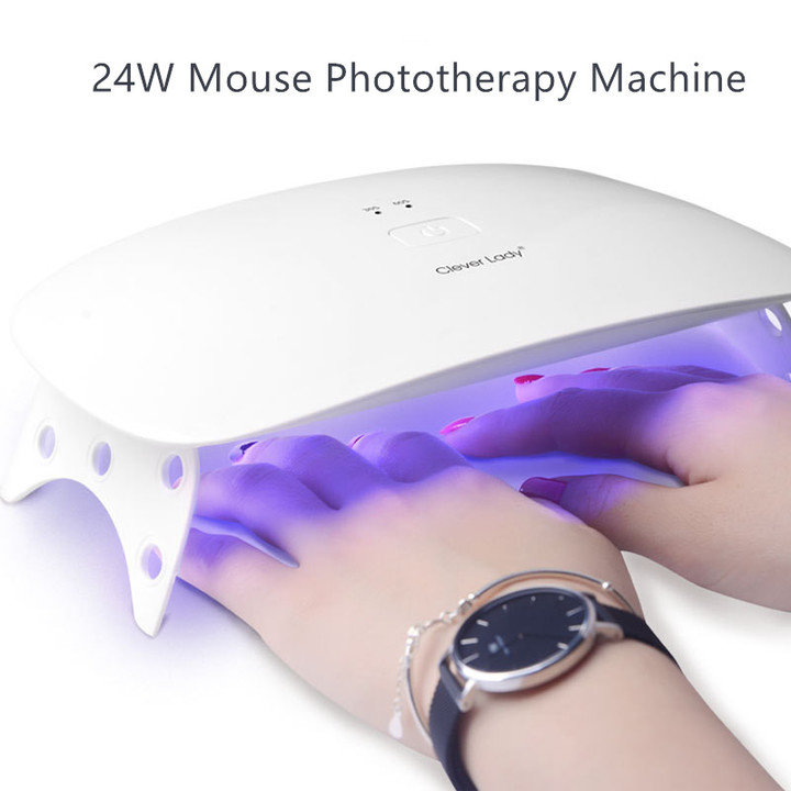MIBO 24W Mouse Phototherapy Machine Mini UV LED Nail Lamp Nail Dryer LED Light Therapy Machine