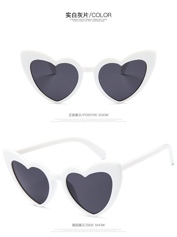 MIBO New Western Love-Heart Lady Sunglasses Cute Heart-shaped Sunglasses Trend