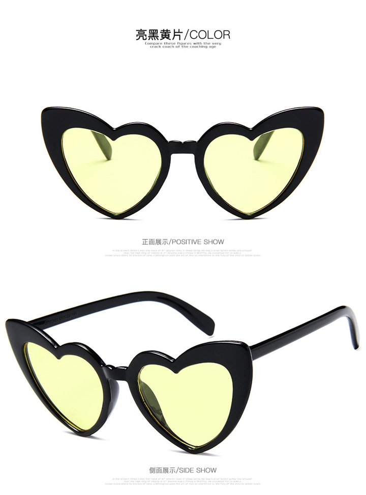 MIBO New Western Love-Heart Lady Sunglasses Cute Heart-shaped Sunglasses Trend