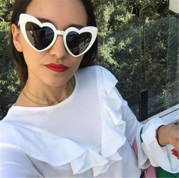 MIBO New Western Love-Heart Lady Sunglasses Cute Heart-shaped Sunglasses Trend