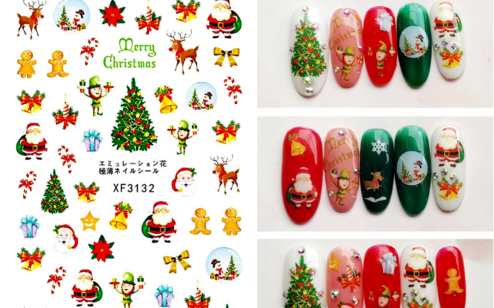 MIBO Christmas Manicure Colorful Nail Paste Nail Sticker Nail Decal