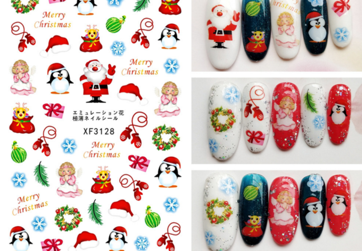 MIBO Christmas Manicure Colorful Nail Paste Nail Sticker Nail Decal view 2