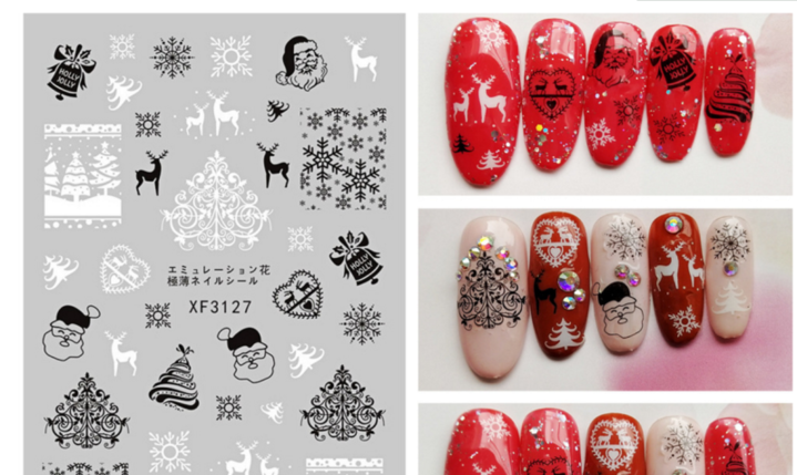 MIBO Christmas Manicure Colorful Nail Paste Nail Sticker Nail Decal view 5