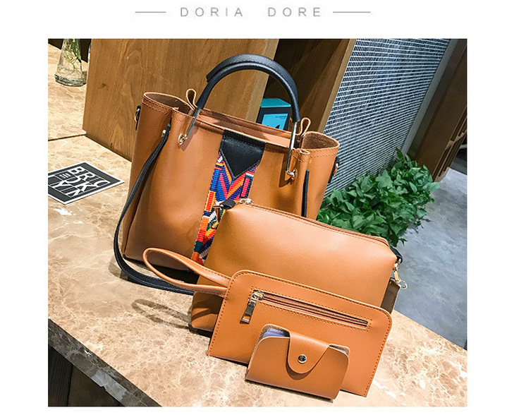MIBO 4pcs Handbags Belt Bucket Bag Female Fashion Korean Style Single Shoulder Bag