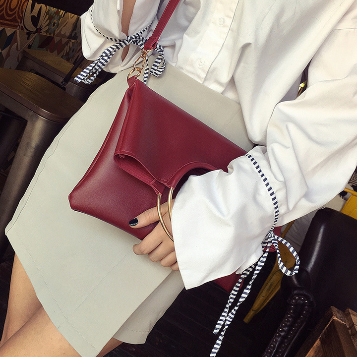 MIBO  2 Pcs Handbags Single Shoulder Bag Fashion Simple Retro Folding Bag