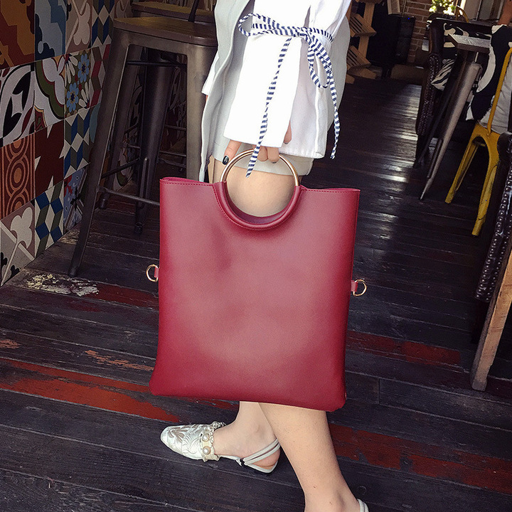 MIBO  2 Pcs Handbags Single Shoulder Bag Fashion Simple Retro Folding Bag