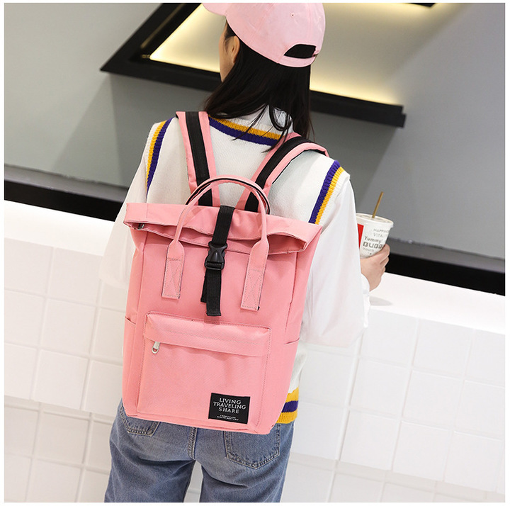 MIBO Korean Style Schoolbags Women Students Backpack Bookbags Canvas Shoulder Bags Couple Bags