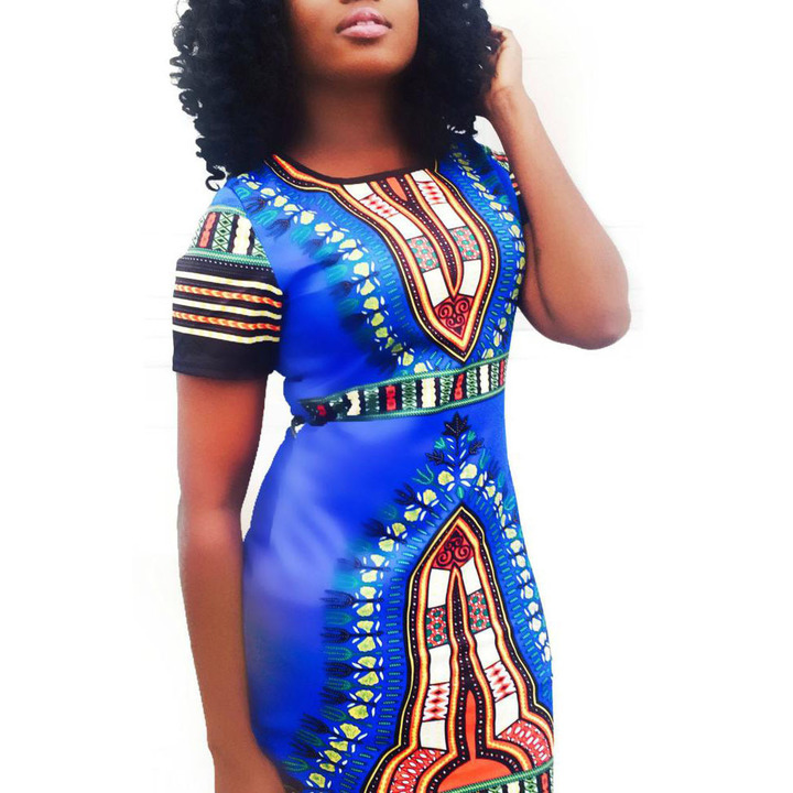 MIBO Hot Sell Tight-fitting Ethnic Style Classic Printing High Elasticity Slimming Buttock Dresses