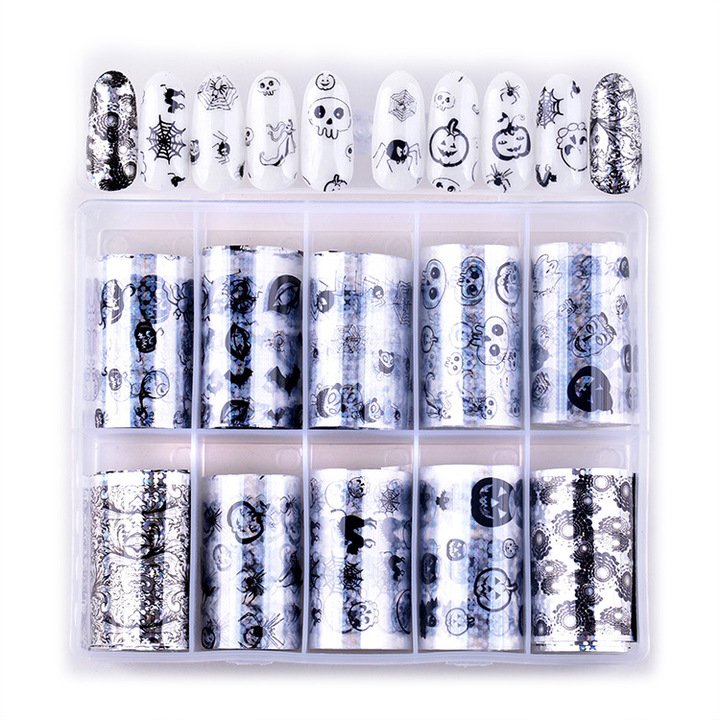 MIBO Box Nail Lace Star Paper 10 Classical Joker Sexy Silk Stockings Pattern DIY Nail Stickers