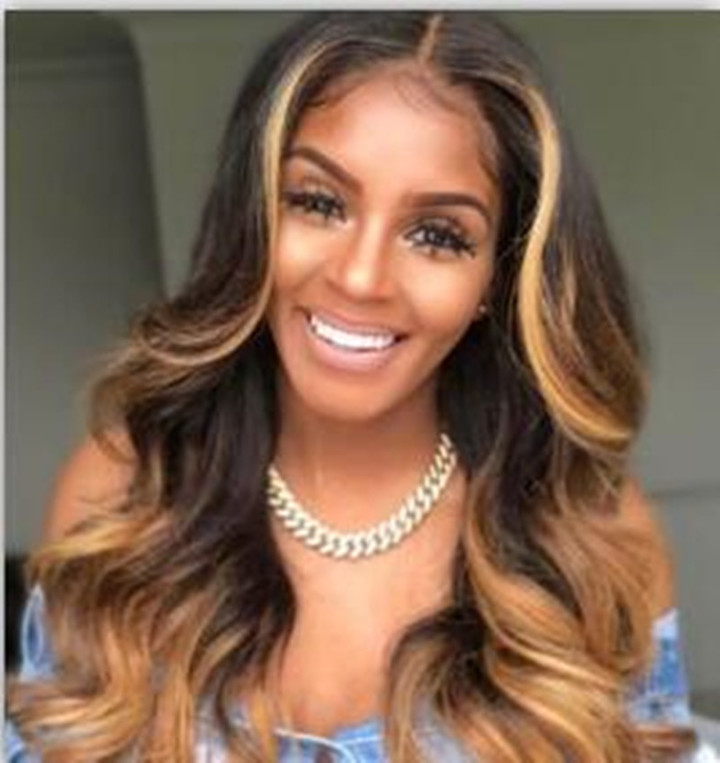 MIBO Europe-America Fashion Long Curly Wig with Brown and Blonde Long Hair FREE WIG Cap