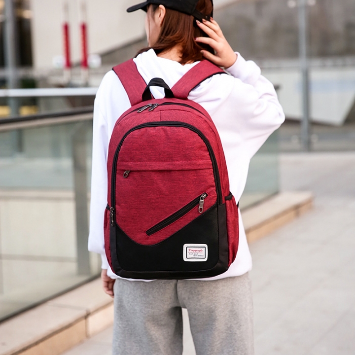 MIBO 3pcs New Canvas College Style Large Capacity Shoulder Pack Fashion Backpack Travel Bag