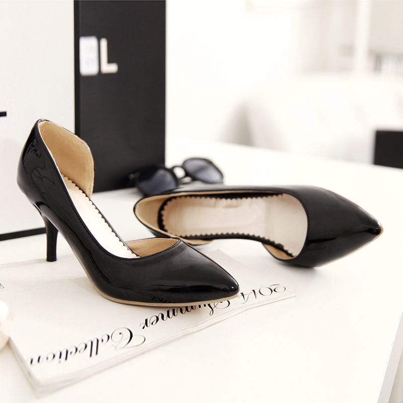 MIBO Women’s Stiletto High Heel Pointed Toe Dress Pumps Low Cut Slip On Shoes