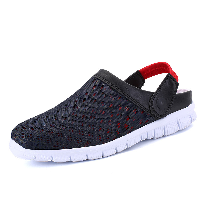 MIBO Summer Cool Slippers Cloth Slippers Male Bird's Nest Hole Beach Shoes Men's Large Size Sandals