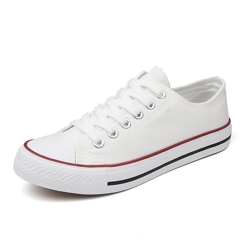 MIBO Men's Shoes Canvas Shoes Couple Students Sports Shoes Women's Shoes Pure Color Canvas Shoes