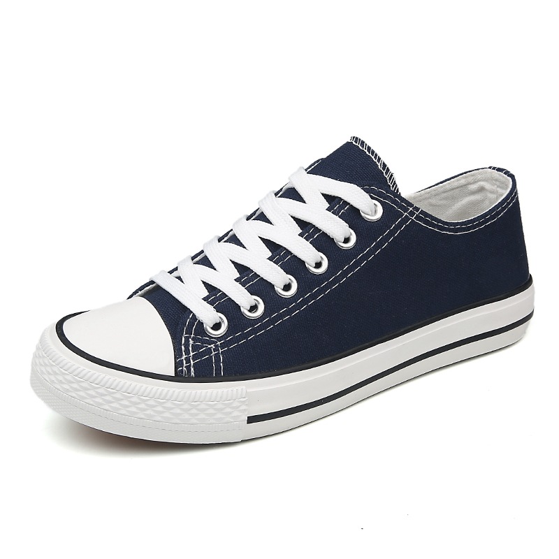 MIBO Men's Shoes Canvas Shoes Couple Students Sports Shoes Women's Shoes Pure Color Canvas Shoes