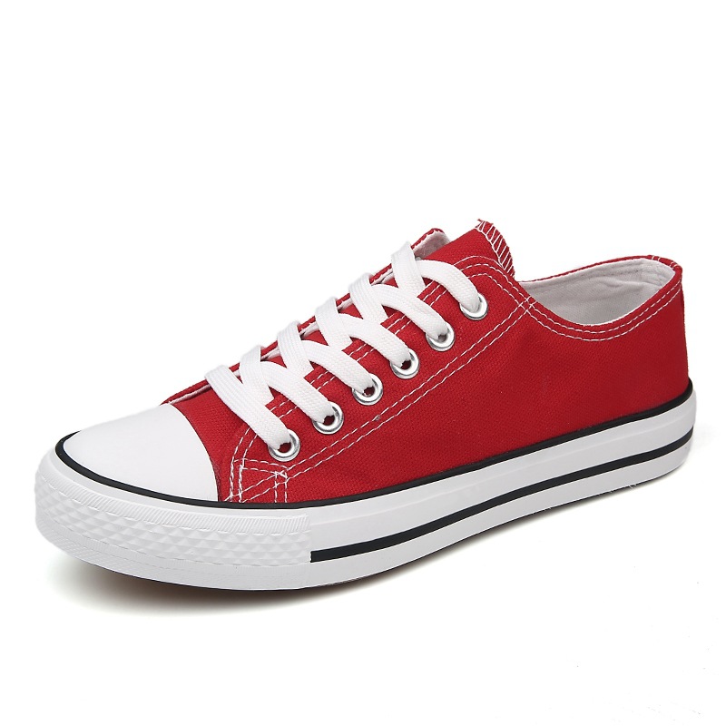 MIBO Men's Shoes Canvas Shoes Couple Students Sports Shoes Women's Shoes Pure Color Canvas Shoes