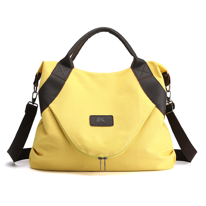 MIBO Fashion Simple Large Capacity Women Canvas Tote Handbag Single Shoulder Diagonal Vintage Bag