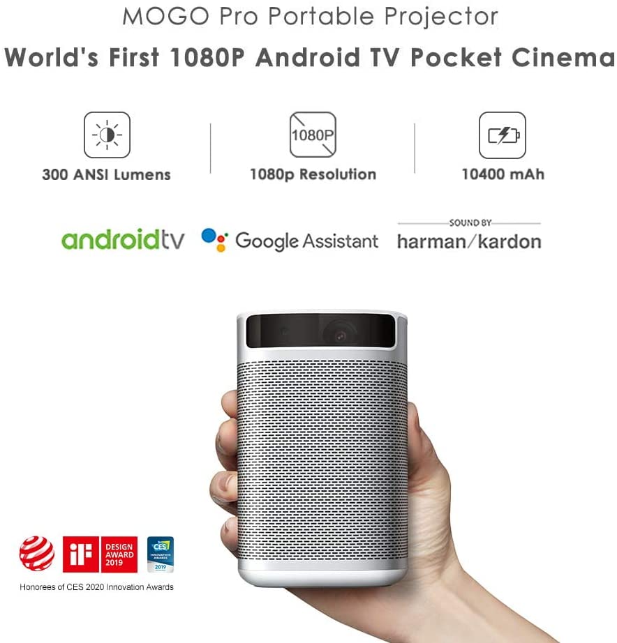 XGIMI MoGo Pro Projector 1080P Full HD DLP Portable Projector Built-in Battery Harman Kardon Speaker