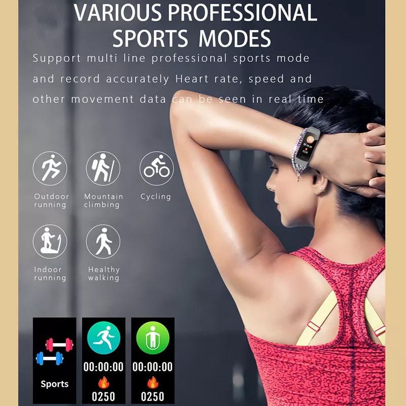 Smart Watch Fitness Tracker Waterproof Smart Bracelet Heart Rate Monitor Digital Sport Band Watch