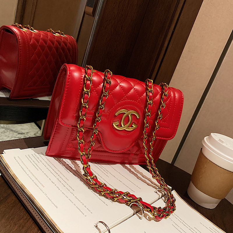 MIBO Women's Handbag Fashion Square Bag Crossbody Chain Shoulder Bag Lady Pu Bag