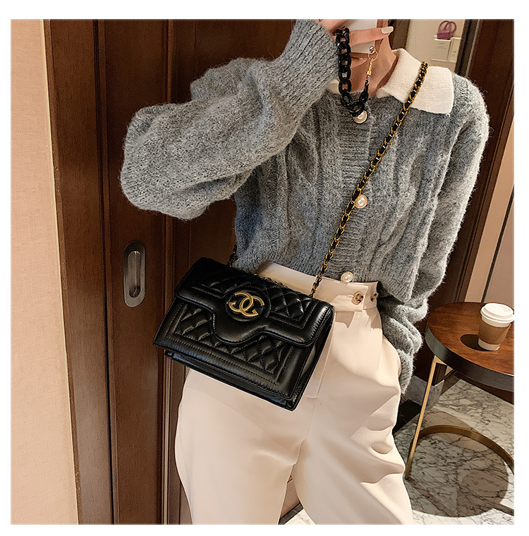 MIBO Women's Handbag Fashion Square Bag Crossbody Chain Shoulder Bag Lady Pu Bag
