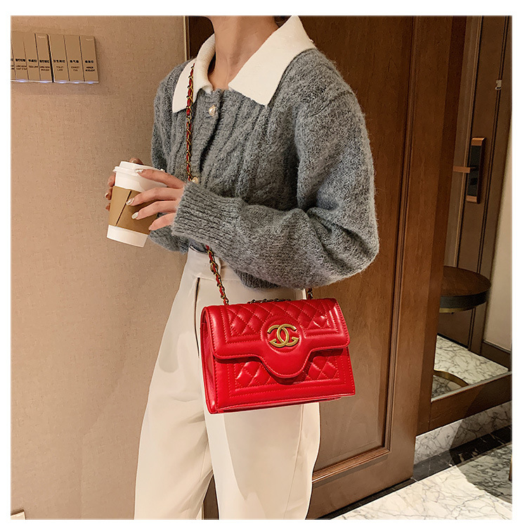 MIBO Women's Handbag Fashion Square Bag Crossbody Chain Shoulder Bag Lady Pu Bag