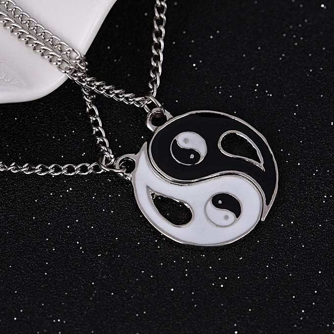 Fashion Best Friends Couple Chain Necklace Pendant Lover Gift Valentine's Day