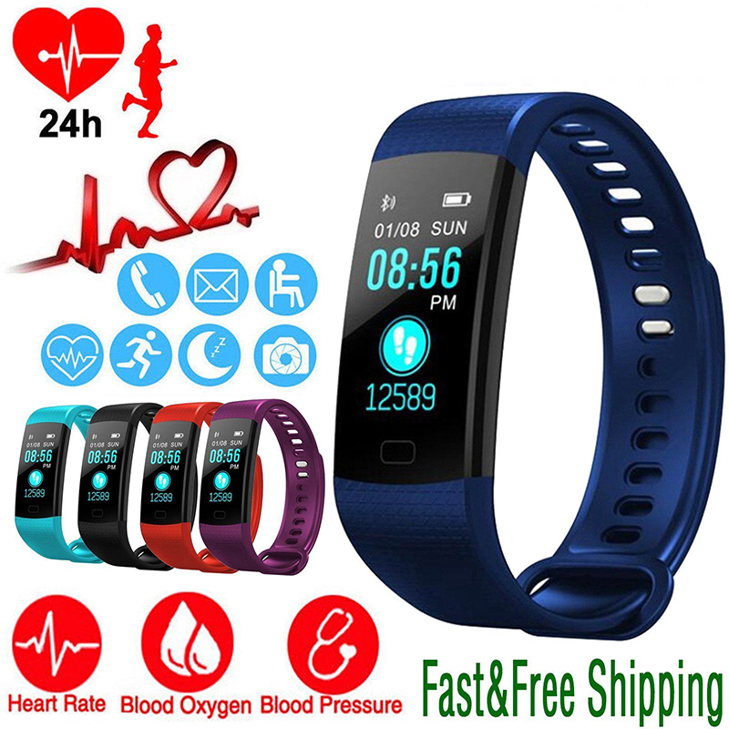 Waterproof Smart Bracelet Watch 115 Plus Blood Pressure Monitoring Heart Rate Monitoring Smart
