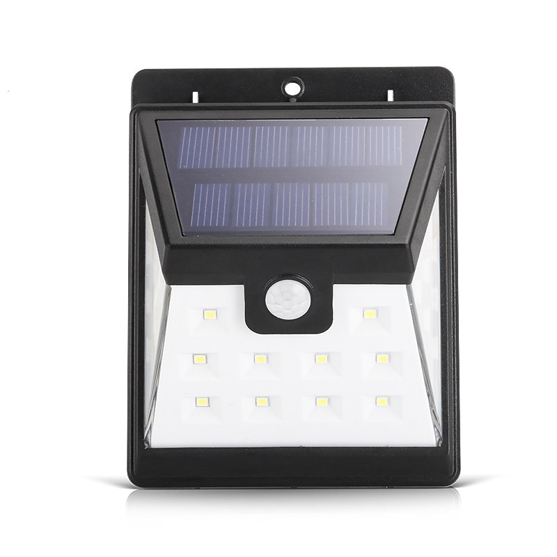 LED Solar Powered Wall Lamp PIR Motion Sensor Waterproof Light Bulb Garden Light Outdoor Night Light