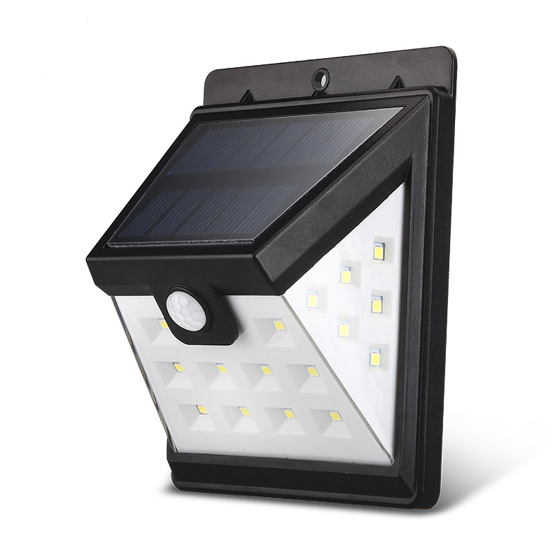 LED Solar Powered Wall Lamp PIR Motion Sensor Waterproof Light Bulb Garden Light Outdoor Night Light