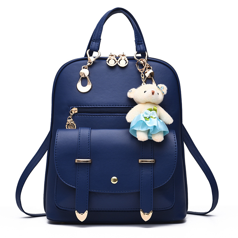 Vintage Casual PU Leather Travel Backpacks Women Bag Backpack Lovely Girls School Bags Ladies Bag