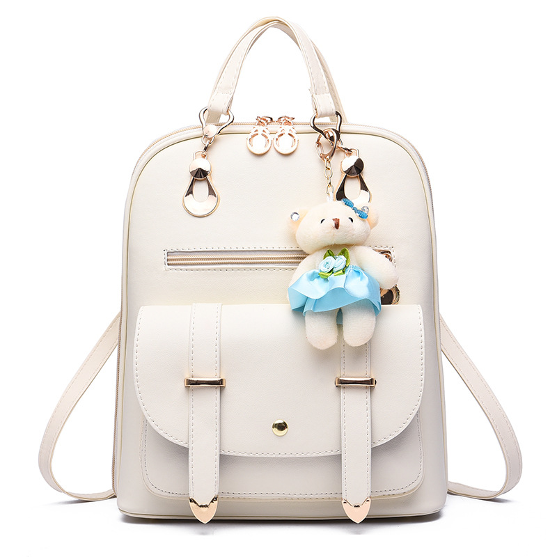 Vintage Casual PU Leather Travel Backpacks Women Bag Backpack Lovely Girls School Bags Ladies Bag