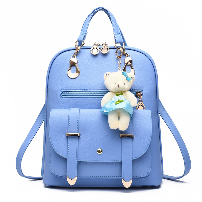 Vintage Casual PU Leather Travel Backpacks Women Bag Backpack Lovely Girls School Bags Ladies Bag